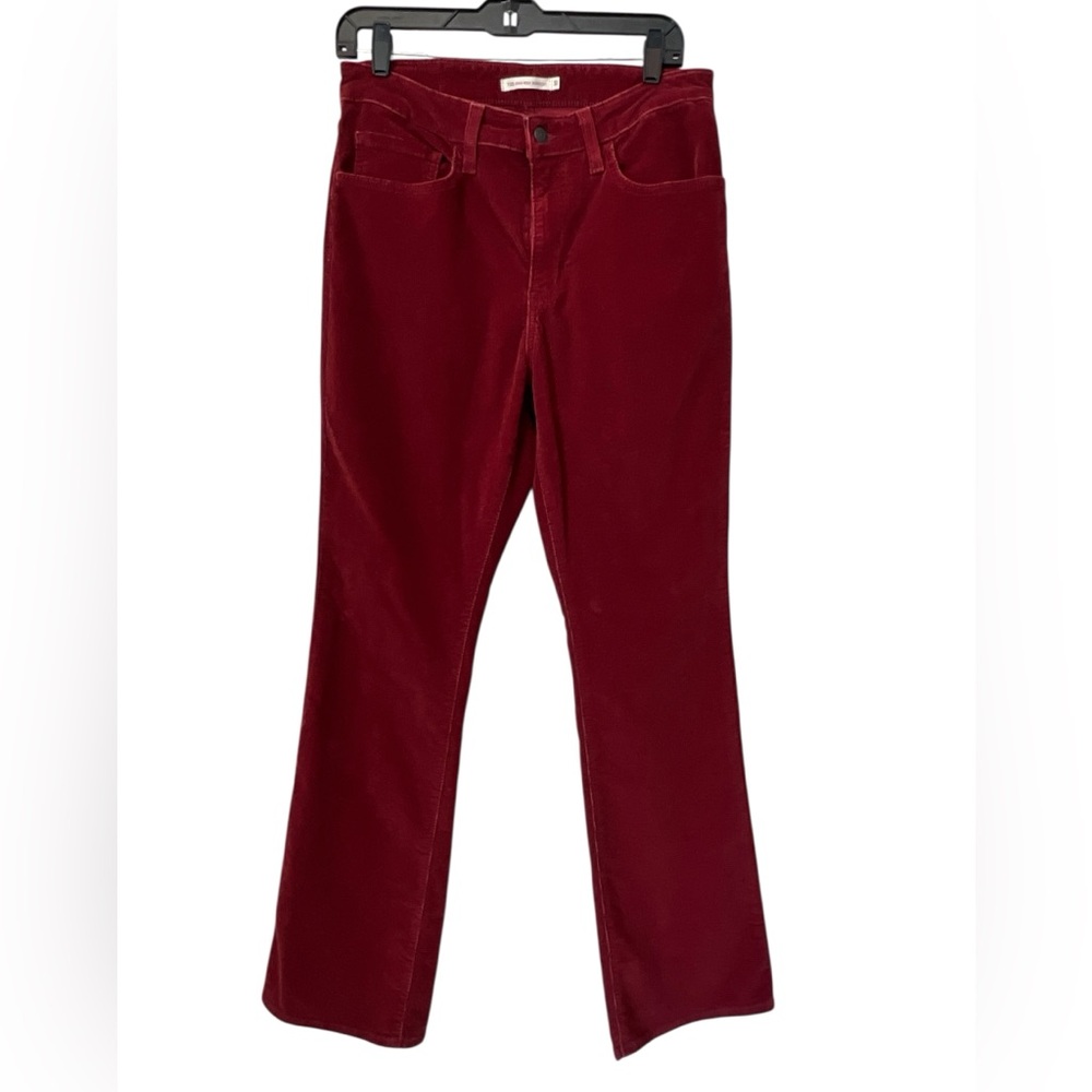 Levi's Women's High Rise 725 Burgundy Corduroy Bootcut Stretch Jeans 30